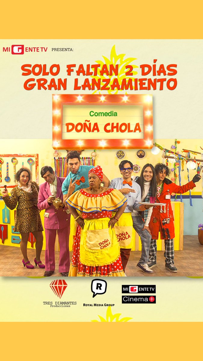 #EstrenoMiGente 🎼🍑🍭🥓🔊🔔
¡Este mes es de grandes estrenos...En 2 días no se pueden perder "Comedia #DoñaChola,
