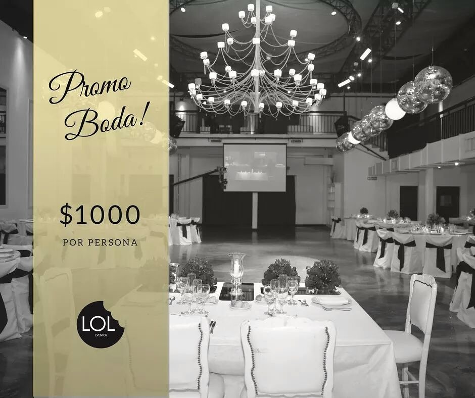 Si estás planeando tu #casamiento, conocé nuestra promo que incluye:
#Salón + #MenúFormal + #DJ y #OrganizaciónIntegral ! ✨
#LolEventos