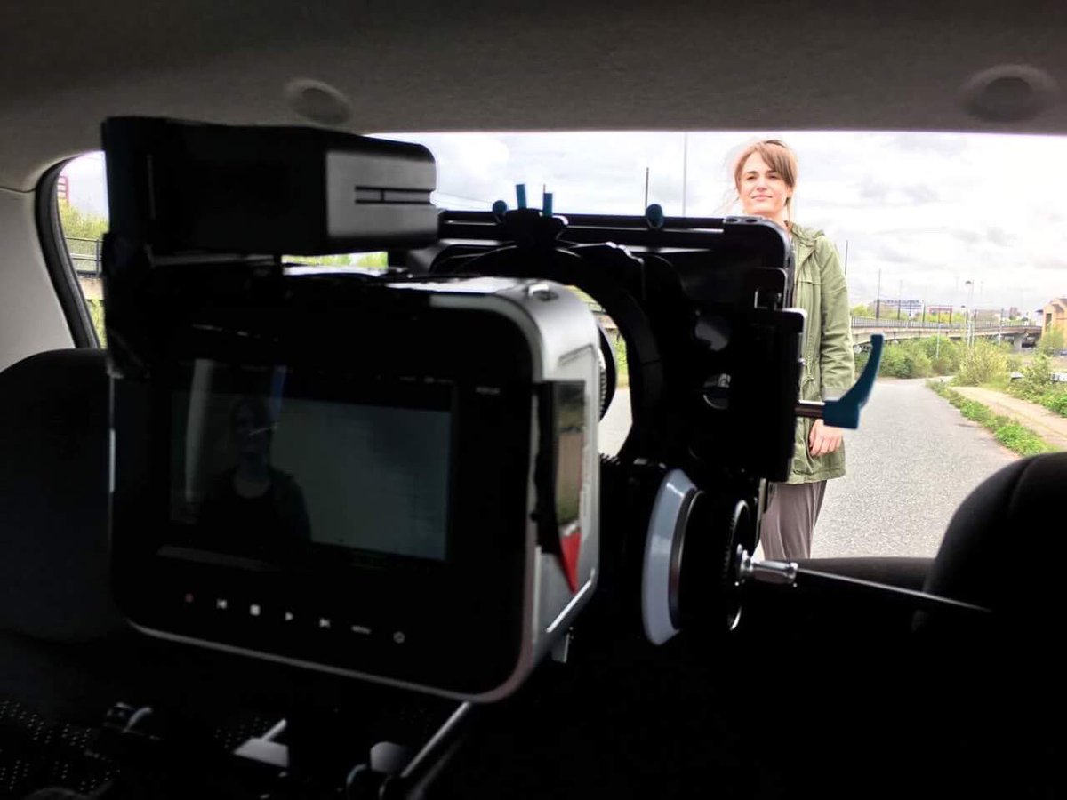 IsabelGarriock's tweet photo. Behind the scenes shots from filming today #postapocalyptic #film #blackmagic #manchester https://t.co/v5yTFLDohi