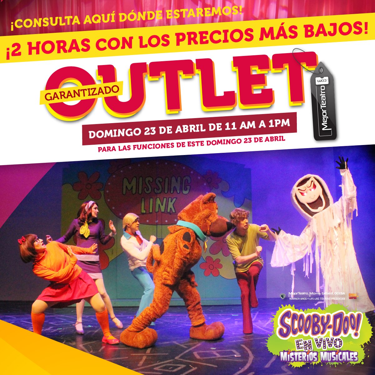 ¡Ayudanos a resolver el misterio! Scoooby-pista: Nuestro #OutletTeatral tiene grandes descuentos para ti!🐾 goo.gl/7H8edg