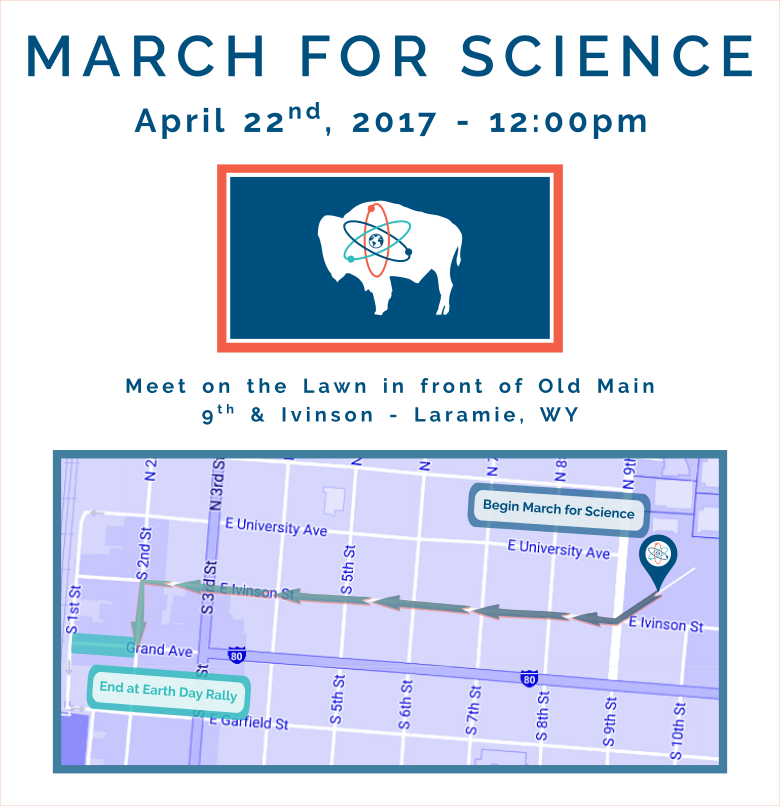 ScienceMarchWY's tweet image. Presenting: the official route map for the Laramie #MarchforScience! See you there saturday! Any pro-tips for those of us new to marching?