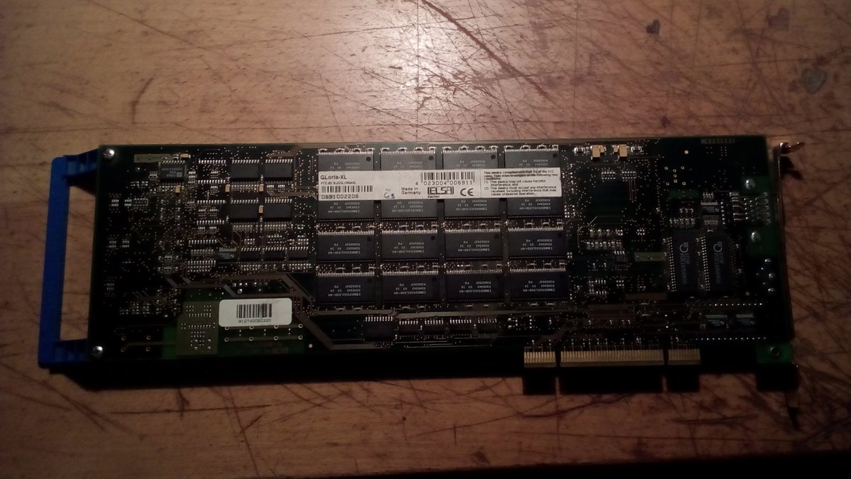 Reye_Me's tweet photo. Got working ELSA Gloria-XL graphics card, now I need to find 40MB RAM expansion and properly benchmark it :D https://t.co/CP0dUzzNFI