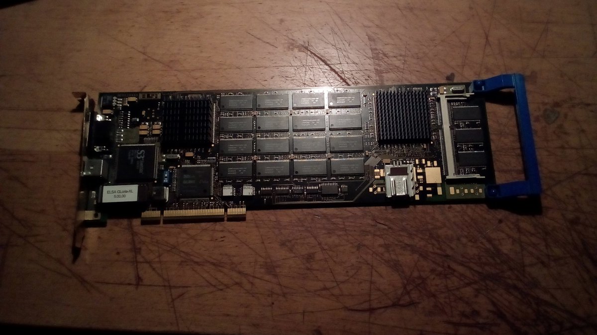 Reye_Me's tweet photo. Got working ELSA Gloria-XL graphics card, now I need to find 40MB RAM expansion and properly benchmark it :D https://t.co/CP0dUzzNFI
