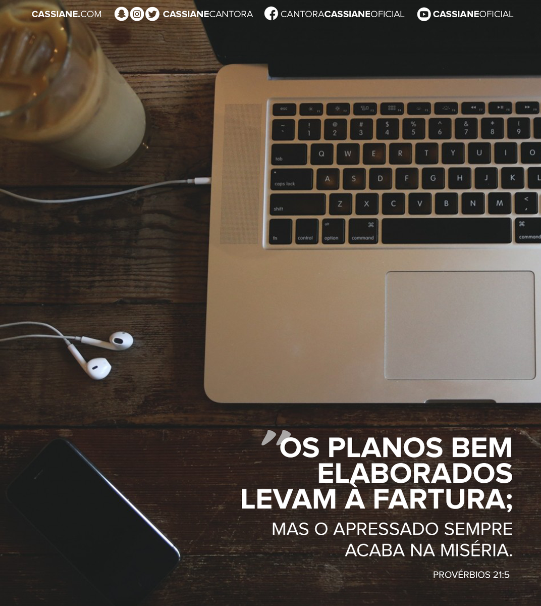 CASSIANECANTORA's tweet photo. "Os planos bem elaborados levam à fartura; mas o apressado sempre acaba na miséria." - Provérbios 21:5 https://t.co/mQchzPyZOC