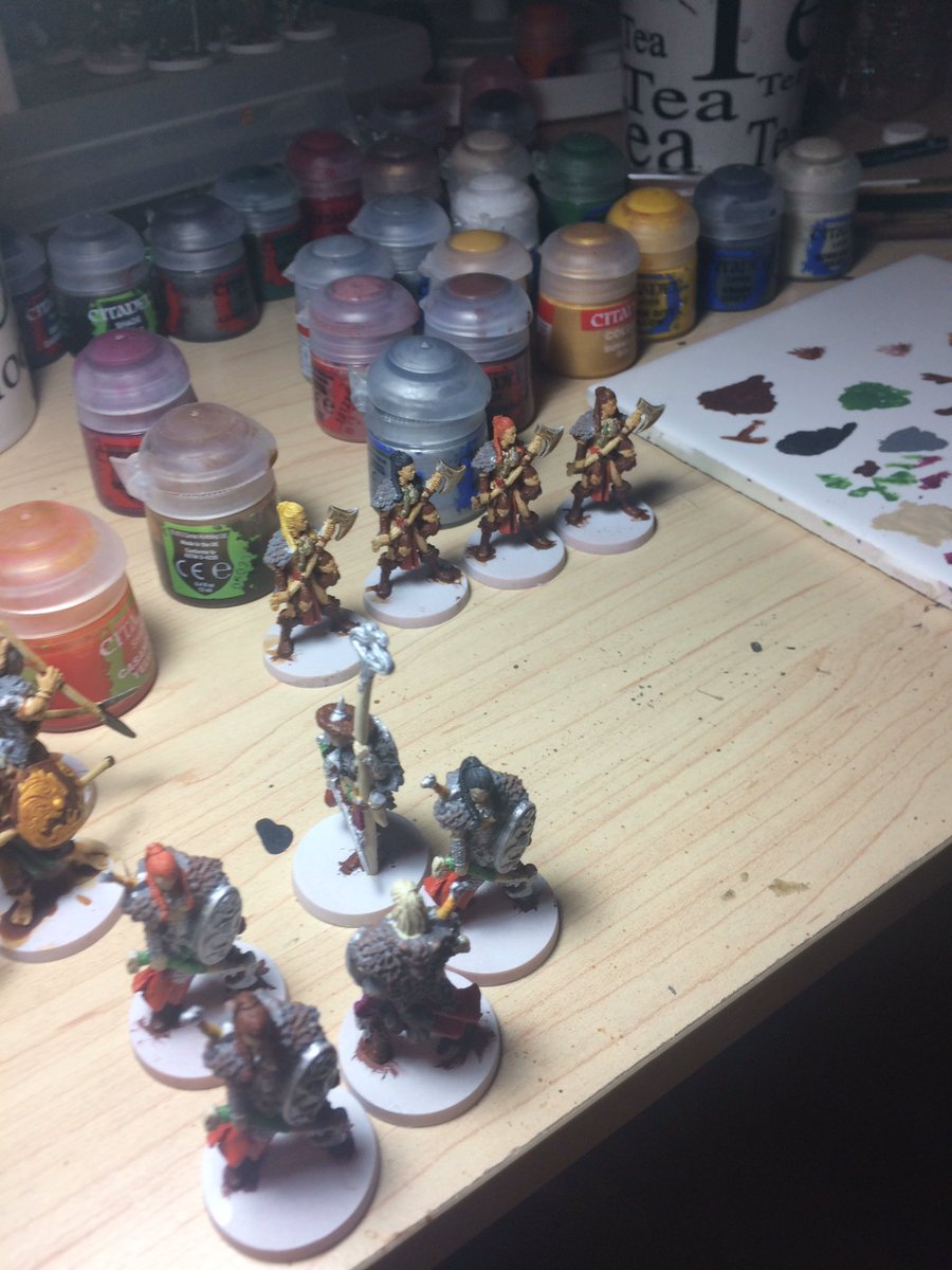 Panicpronegames's tweet image. Just about half done with the final clan! #bloodrage commission almost complete! Good job @panicamanda4