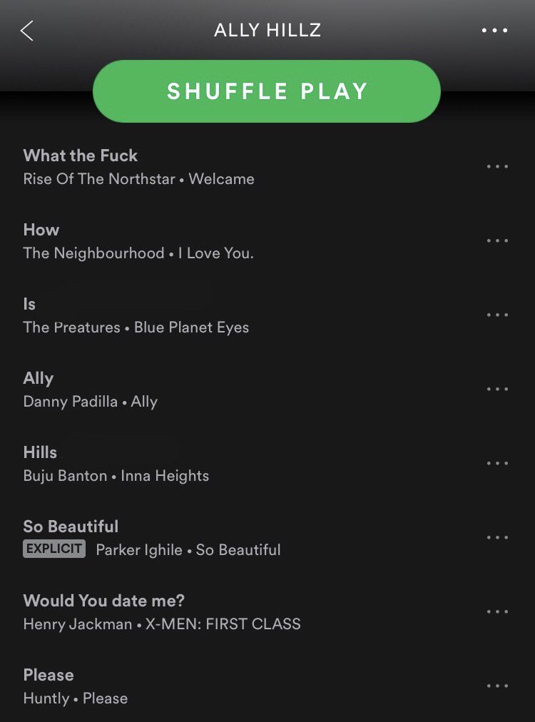 cidaliia's tweet photo. made this playlist for ally hills 😍😍😍 https://t.co/hoFmBf1i7P
