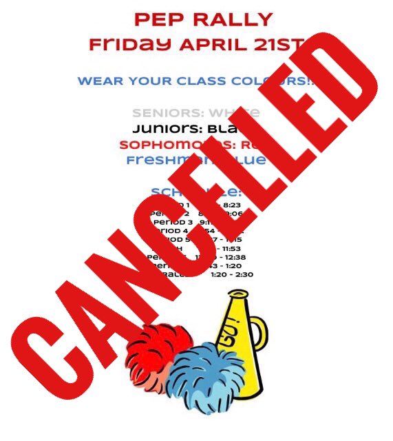 AEHS2019's tweet photo. Sadly, the pep rally, scheduled to be tomorrow has been cancelled https://t.co/GCWwtHk3Q0