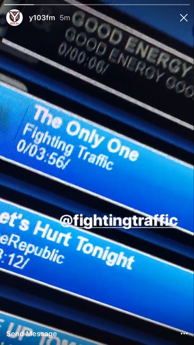 Thanks for the shout out in your story @y103fm. #throwbackthursday to our song Only One. #y103 #music #radio #onlyone #246 #Barbados