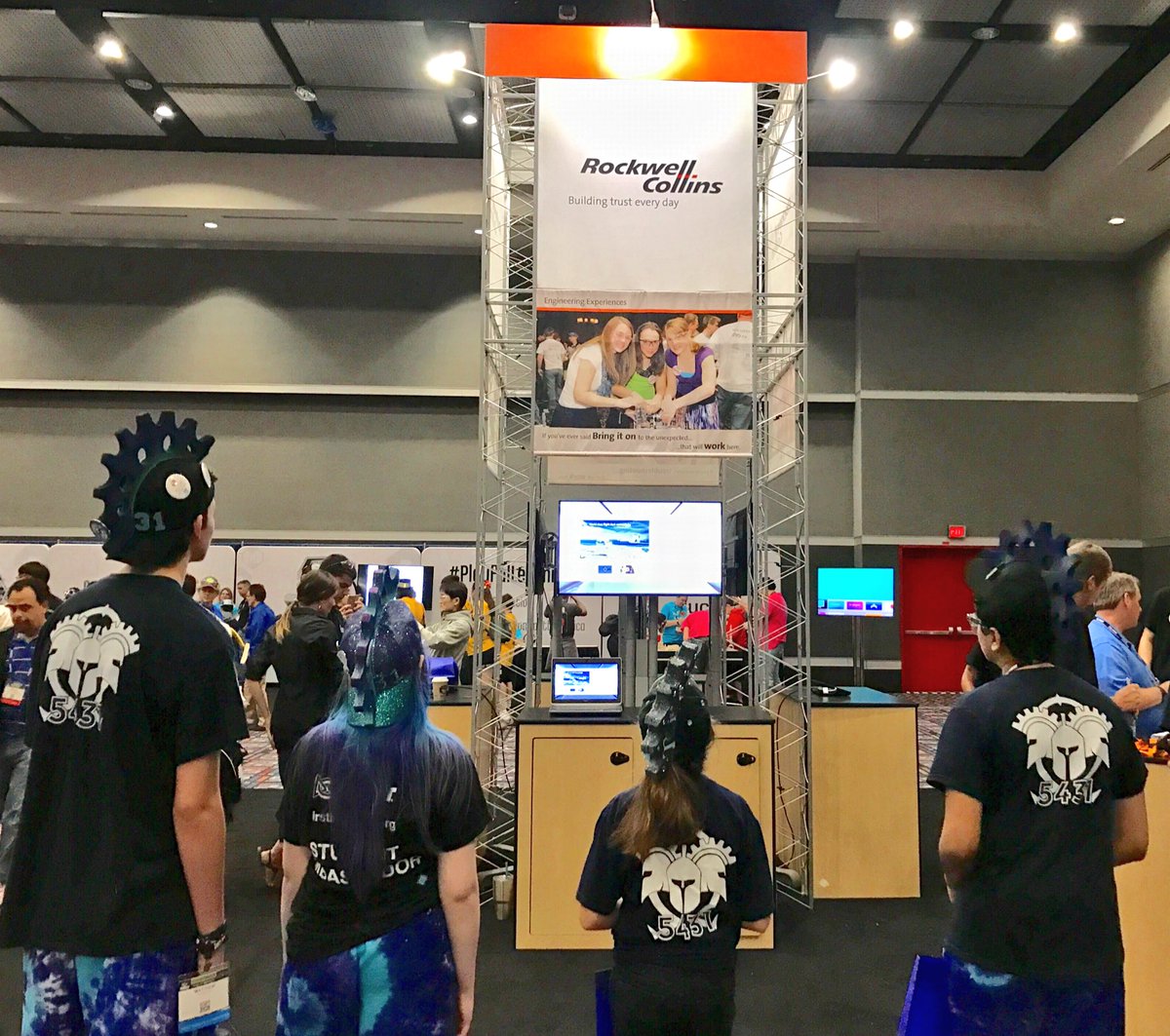 frc5431's tweet photo. Rockwell Collins has given our team amazing support and mentorship throughout this season. We love our #RockwellCollinsMentor !#firstchamps https://t.co/R2VChpsM9F