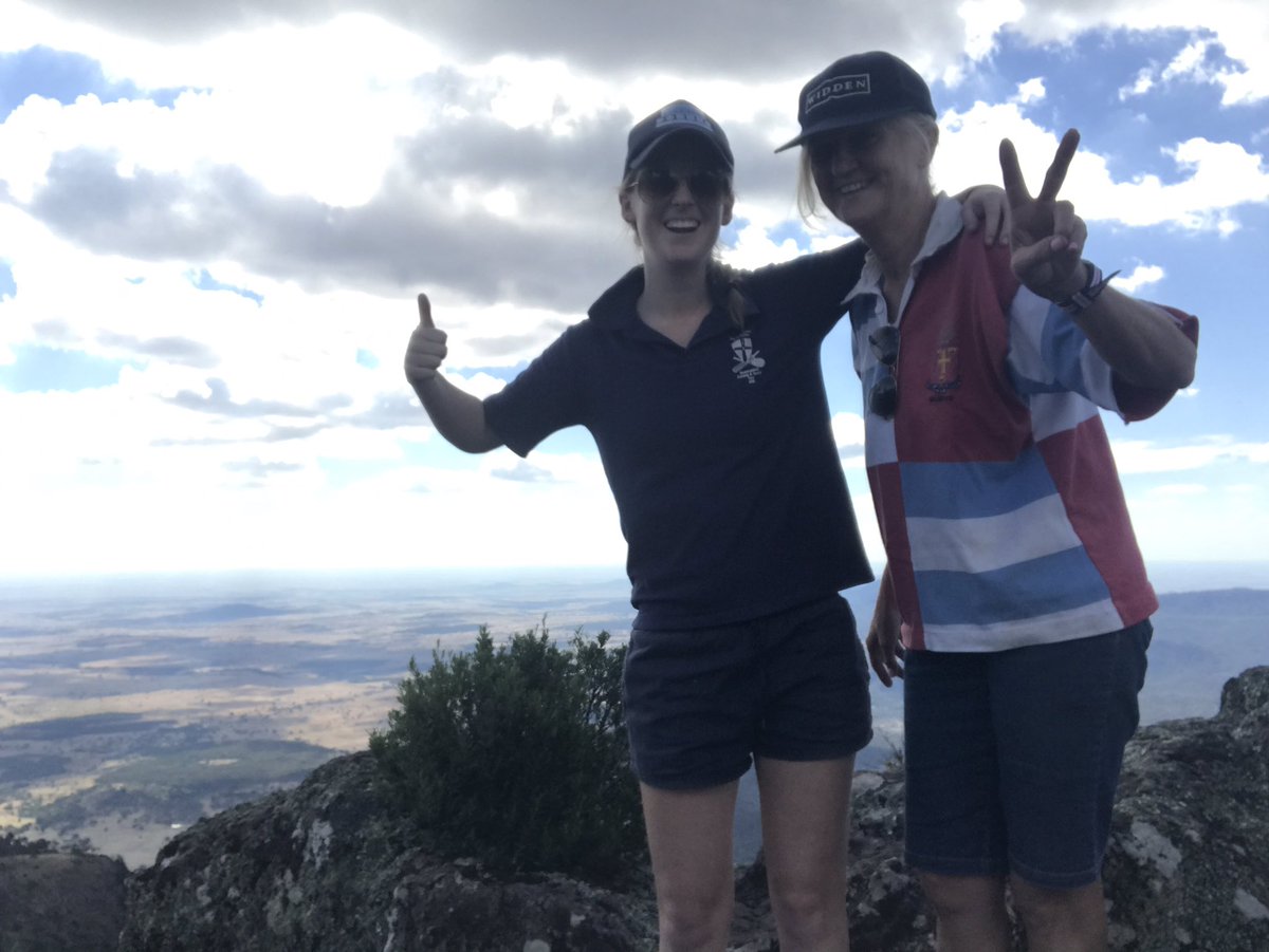 Hannah_webb22's tweet photo. Made it to the top of Mt Exmouth on Wednesday, the top of the Warrumbungles. 18km round trip well worth the views #cantoo https://t.co/fkBfuZetP0
