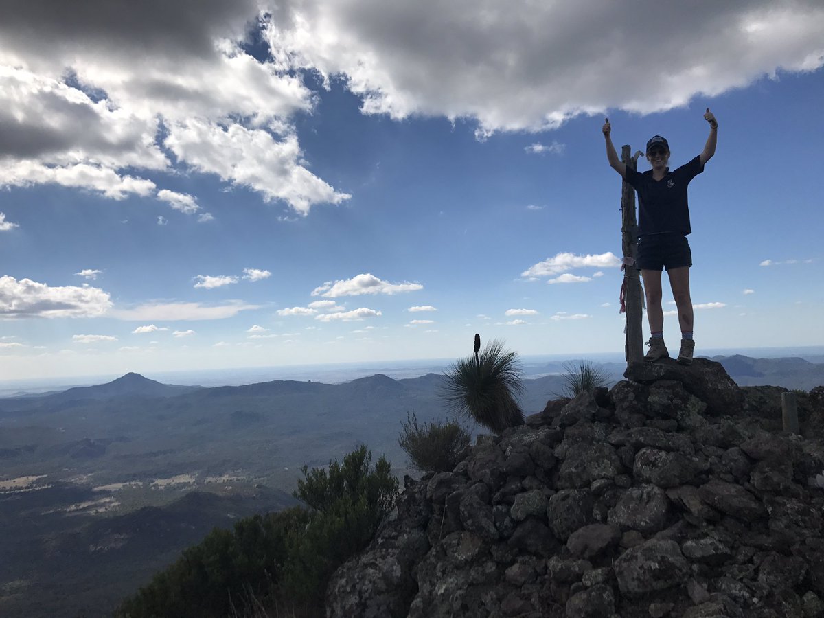 Hannah_webb22's tweet photo. Made it to the top of Mt Exmouth on Wednesday, the top of the Warrumbungles. 18km round trip well worth the views #cantoo https://t.co/fkBfuZetP0