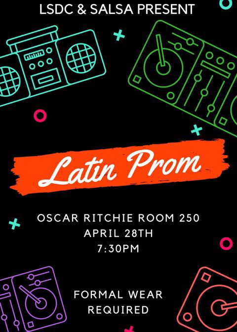 LSDClubKSU's tweet photo. Get your dress, suit and dancing shoes ready for Latin Prom on 4/28 https://t.co/1923jIcKWm