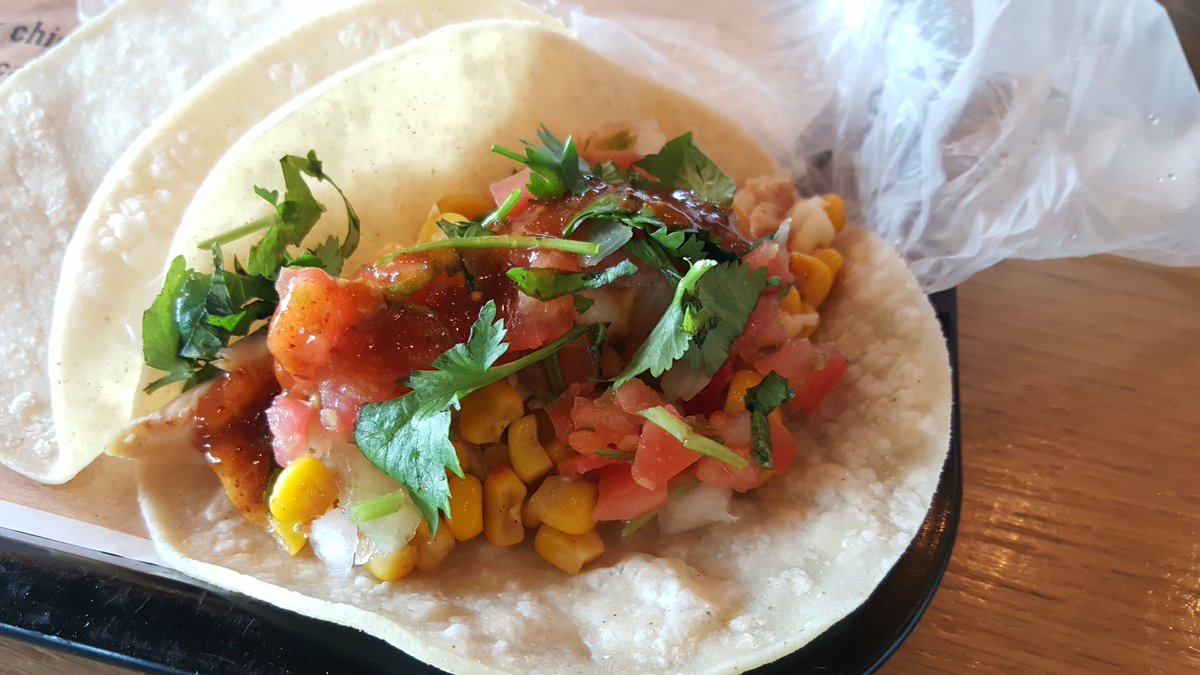 Come check our new Taco Fiesta -Roasted chicken, corn, pico de gallo, salsa mora and cilantro on corn tortilla. ... very sick bikes !