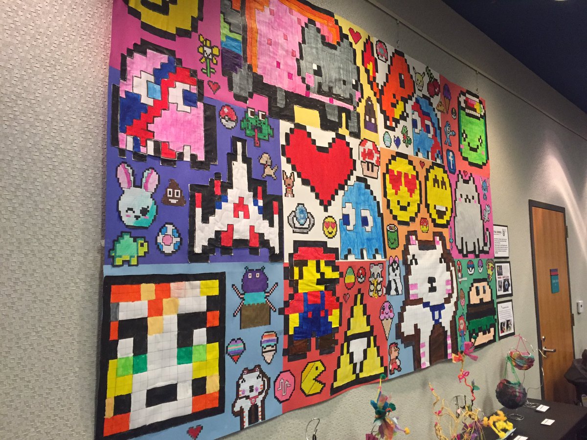 BeaverMST_Stars's tweet photo. Our awesome artists showcase their work at the South Garland Branch Library. A special thanks to our amazing art teacher, Ms. Nambo.#gisdart https://t.co/5YwFWae10A