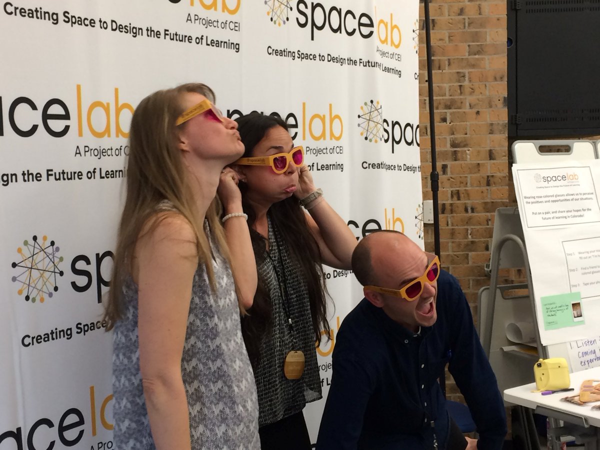 SpaceLabCO's tweet photo. Parting, looking through rose-colored glasses...of HOPE! So much was learned &amp; accomplished. Thanks #SpaceLabCo @gridimpact @edinitiativeco https://t.co/NGEw5n24GW