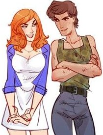//Phobs drew fem!Sergey like three times and I'm so gay for her...~! Plus bonus fem!Oleg ("Olga") in last pic bc otppppp.
