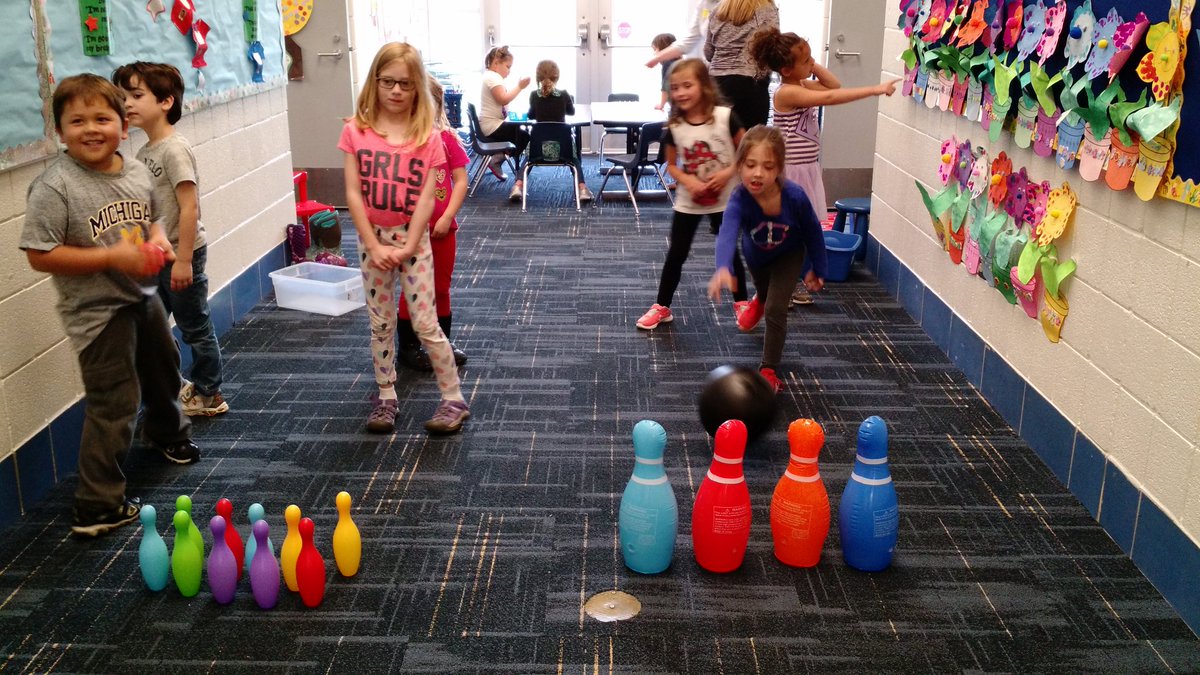 Exploring how much force is needed to make objects move and what happens when they collide.  Little engineers in action! #PRLEARN