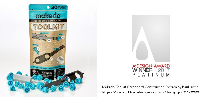 A' Design Award and Competition - Paul Justin Makedo Toolkit Cardboard  Construction System