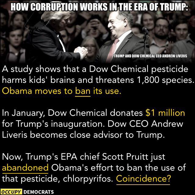 JimmyBear2's tweet photo. HOW CORRUPTION WORKS IN THE ERA OF @REALDONALDTRUMP:

#EPA #TrumpisUnfit #TraitorinChief  #TheResistance https://t.co/qm9BrQC1E3