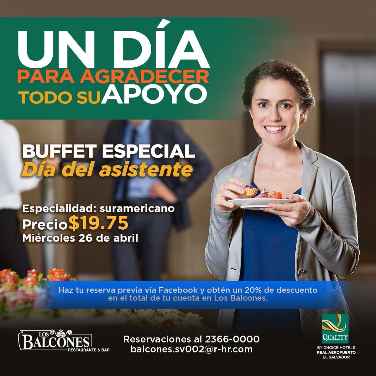 A day to thank them for their support!
Special buffet lunch for assistant's day. #hotelqualitysv