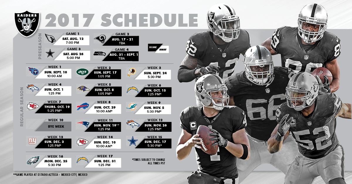 Here it is #RaiderNation.

The official 2017 season schedule: rdrs.co/fHfvuH