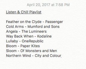 timeoutwithnoa's tweet photo. On that note (see what I did there) I'm gonna start posting short playlists of songs that I like to listen to when I need a #timeout #music https://t.co/SSV1Sysv7C