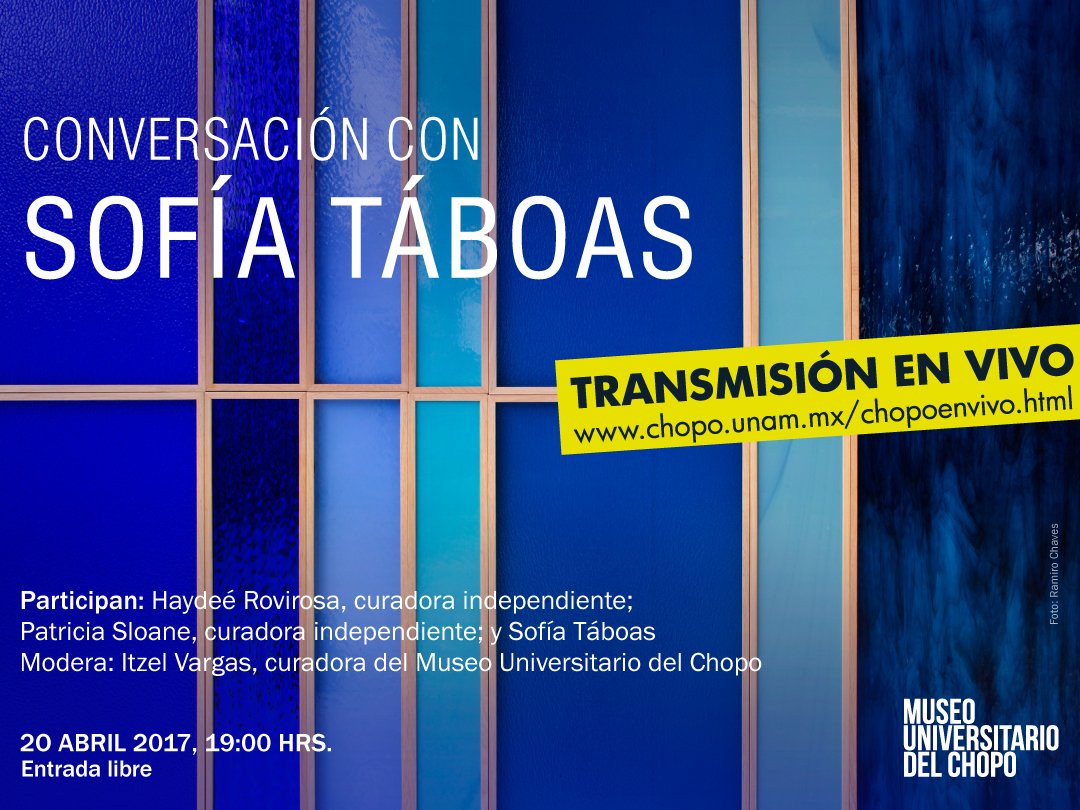 museodelchopo's tweet photo. ¿No pudiste venir? ¡Sigue la transmisión en vivo! No te pierdas el encuentro con la creadora de #AzulExtensivo: https://t.co/otezYC1Joo https://t.co/kvmzMGzpnB