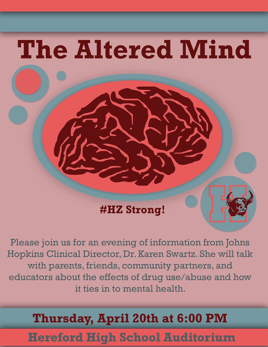 HHSsocialwork's tweet photo. Thank you to Dr. Swartz for presenting to our parents about substance abuse &amp; connections to mental health!  @HerefordHSBulls @BCPS_SSW https://t.co/Fz7KBpIBUV