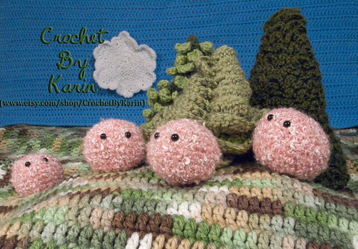 cbkarin's tweet photo. A bit of Follow the Leader #crochet #poetry https://t.co/ubahObN2on #uphill #headedout #hiking #poem #fiberart #pinkpuff #amigurumi #yarn https://t.co/ISUhWua5Hk
