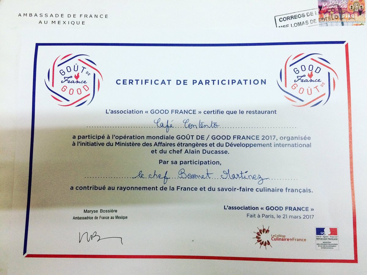 chefbossuet's tweet photo. Es el tercer año consecutivo en la tercera edición de @good_france que participamos con @cafecontento #SanMigueldeAllende #somosafortunados https://t.co/AW7lDDHWtJ