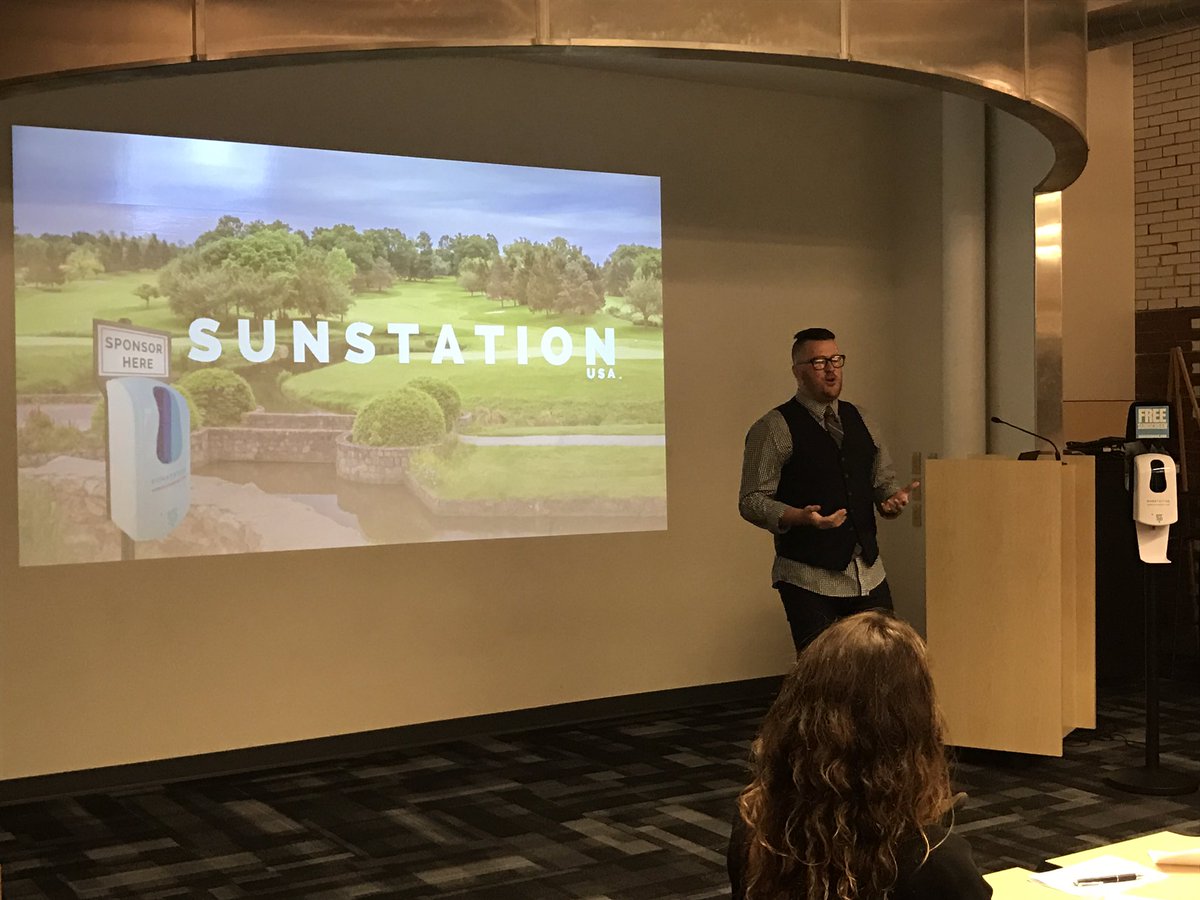 GeniusSTL's tweet photo. Imagine if there were free sunscreen dispensers on every corner! Amazing! Where would you like to see a dispenser? @SunStationUSA https://t.co/2Rns8J0OGb