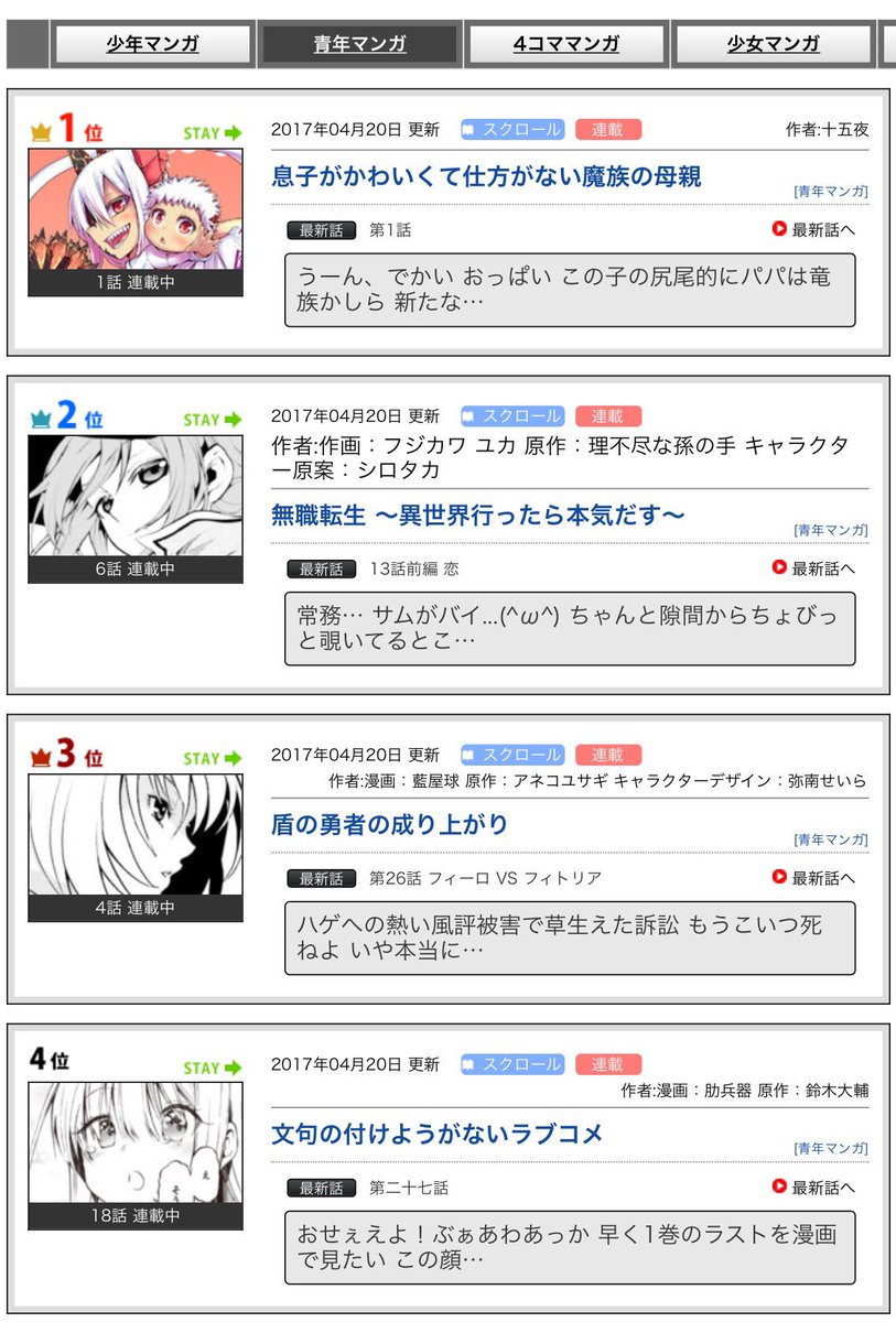 となりのヤングジャンプ ニコニコ静画でも配信開始 現在毎時ランキング第1位 息子がかわいくて仕方がない魔族の母親 十五夜 T Co T4c7qnew1z