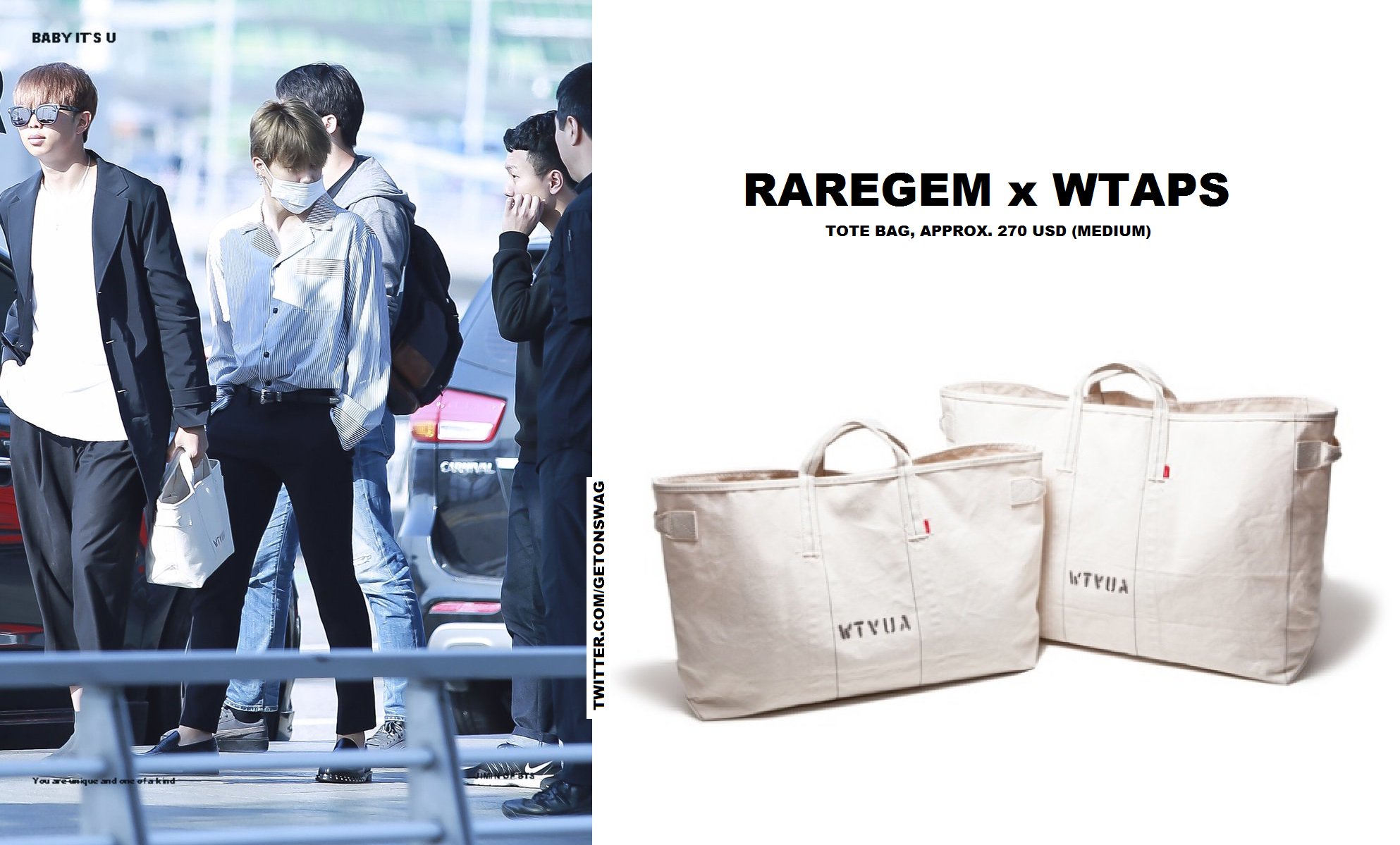 wtaps 20SS raregem キャンバス トートバッグ L wtaps 20SS raregem キャンバス トートバッグ L