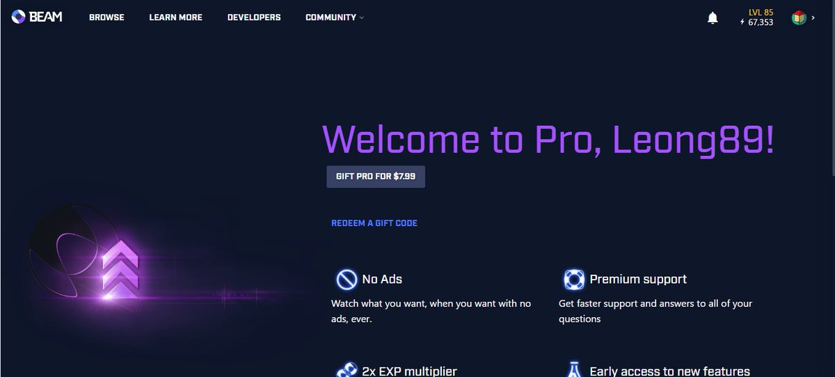 Leong89_'s tweet image. Won a @Beam pro code from @TextAlertTeam ! Thank you guys, i&apos;ve just redeemed it :)