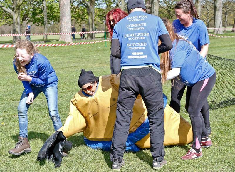 UTeamChallenge's tweet photo. Hitch up your mawashi and get a grip! The UTC Sumo Run is a masterclass in deportment and refinement. Not! https://t.co/y2SKHVJnAD https://t.co/QOCNthHggA