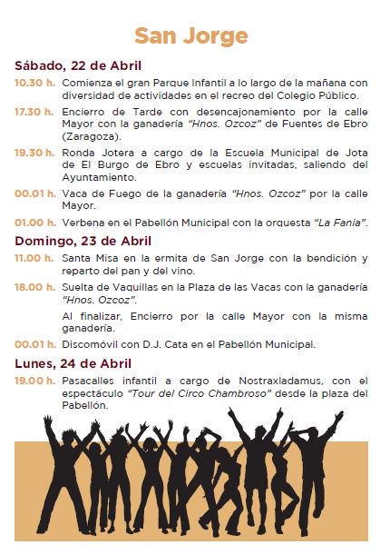 SonFiestas's tweet photo. A partir de mañana comienzan las fiestas de #SanJorge en #ElBurgoDeEbro 😁 ¡Tres días de fiestas que no te puedes perder! https://t.co/23I1MoukrQ