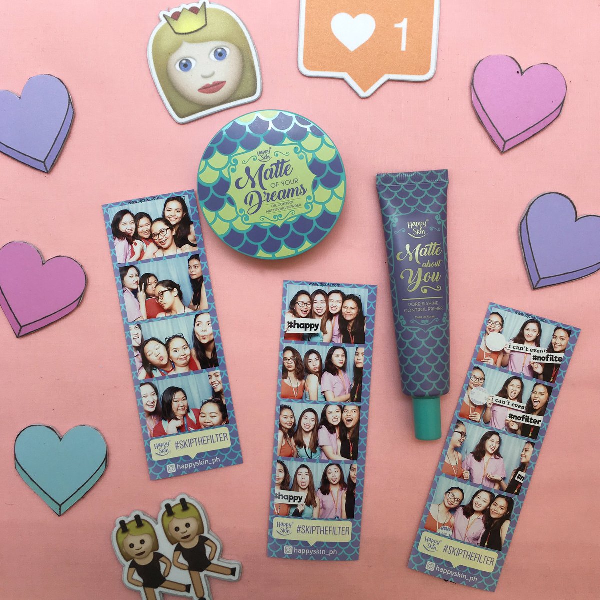 abvherrera's tweet photo. Went to @happyskin_ph's booth to #SkipTheFilter & achieve the Matte of Our Dreams earlier with my college buddies! 💖 https://t.co/NA7Rc4ReBX https://t.co/qzdEhwTtQP