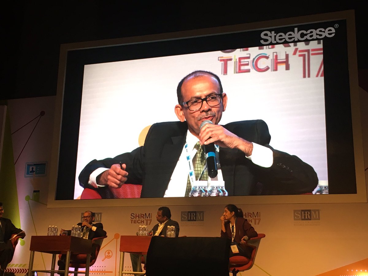 ' Productivity increases if the office environment is set right' - Mr. Praveen Rawal, MD, .@steelcaseAP #SHRMTech17