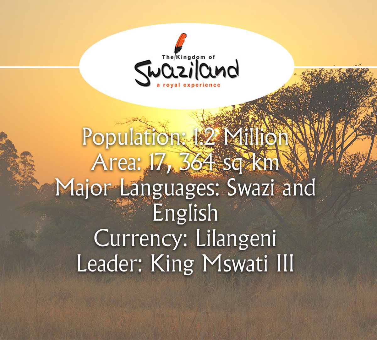 ILoveSwaziland's tweet photo. #Feature_Friday:
Get to know - The Kingdom of #Swaziland! https://t.co/zuxgD9nwIv