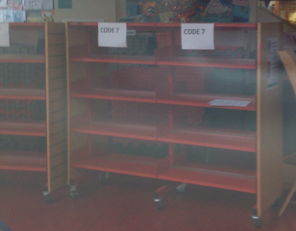 BrokenBarnet's tweet image. The ransacked children's library next door to Hendon Town Hall. Code 7 means: destroy. Approved by Tory cllrs &amp;amp; MPs.