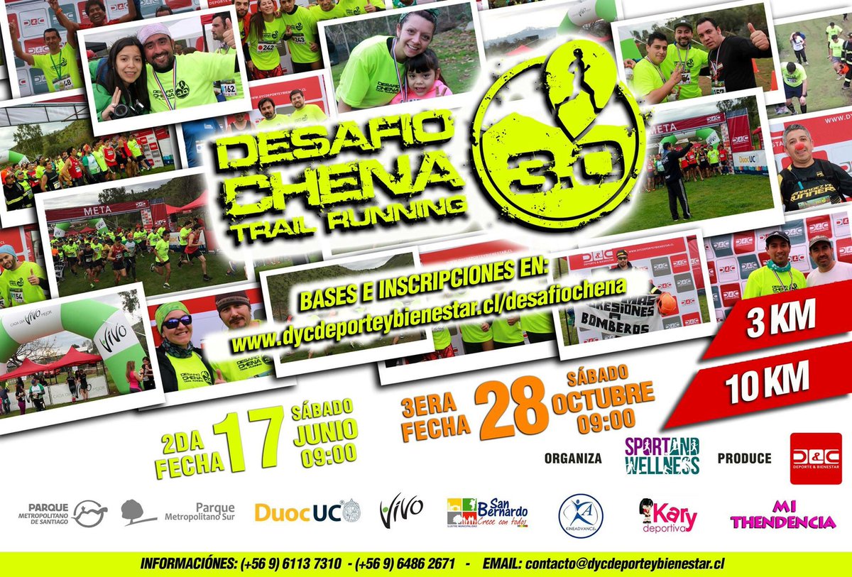 dyc_ltda's tweet photo. Ya están abiertas las inscripciones 2da Fecha Desafío Chena 3.0 Trail Running 2017.
#preventa #desafiochena https://t.co/AS72st2OGi