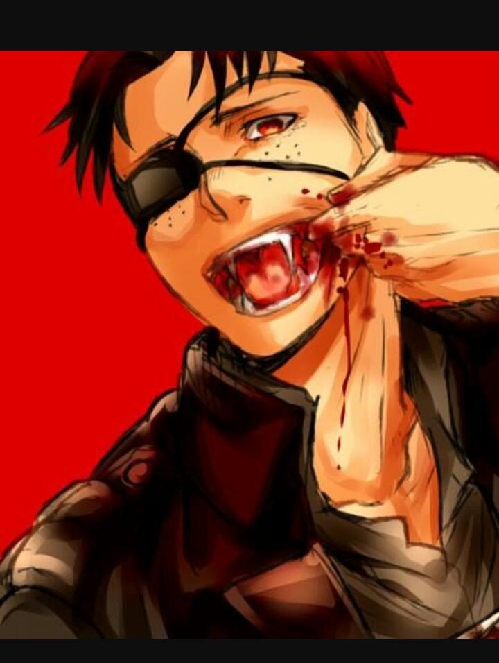 "I guess some things were ment to die" the demon fell back he was skinny to the bone he had no blood to drink he coughed blood out panting