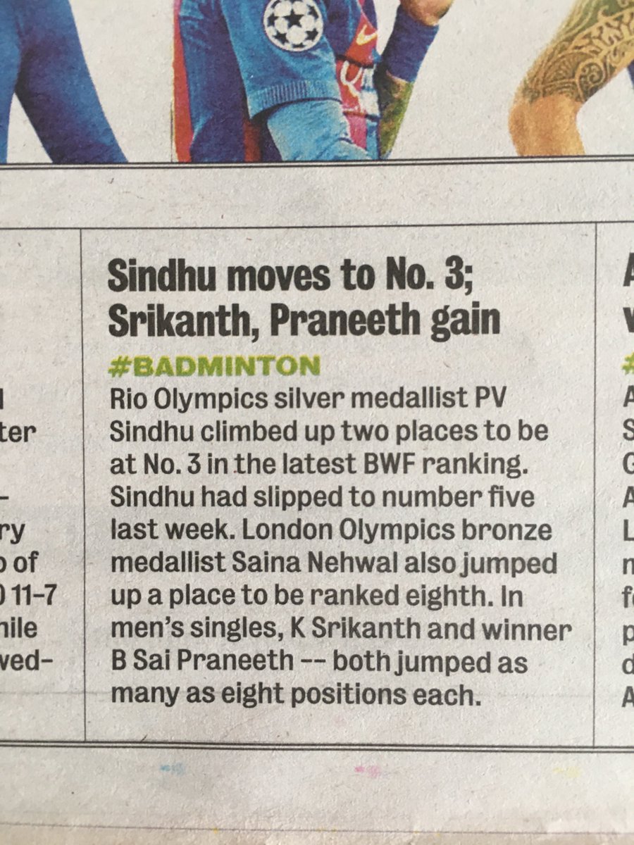 ajay_289's tweet photo. Delightd 2 jump 2 a career best wrld ranking of 13.Sadly @timesofindia n @MumbaiMirror don't deem it important to mention the mens india no1 https://t.co/JJBZ0RrQ98