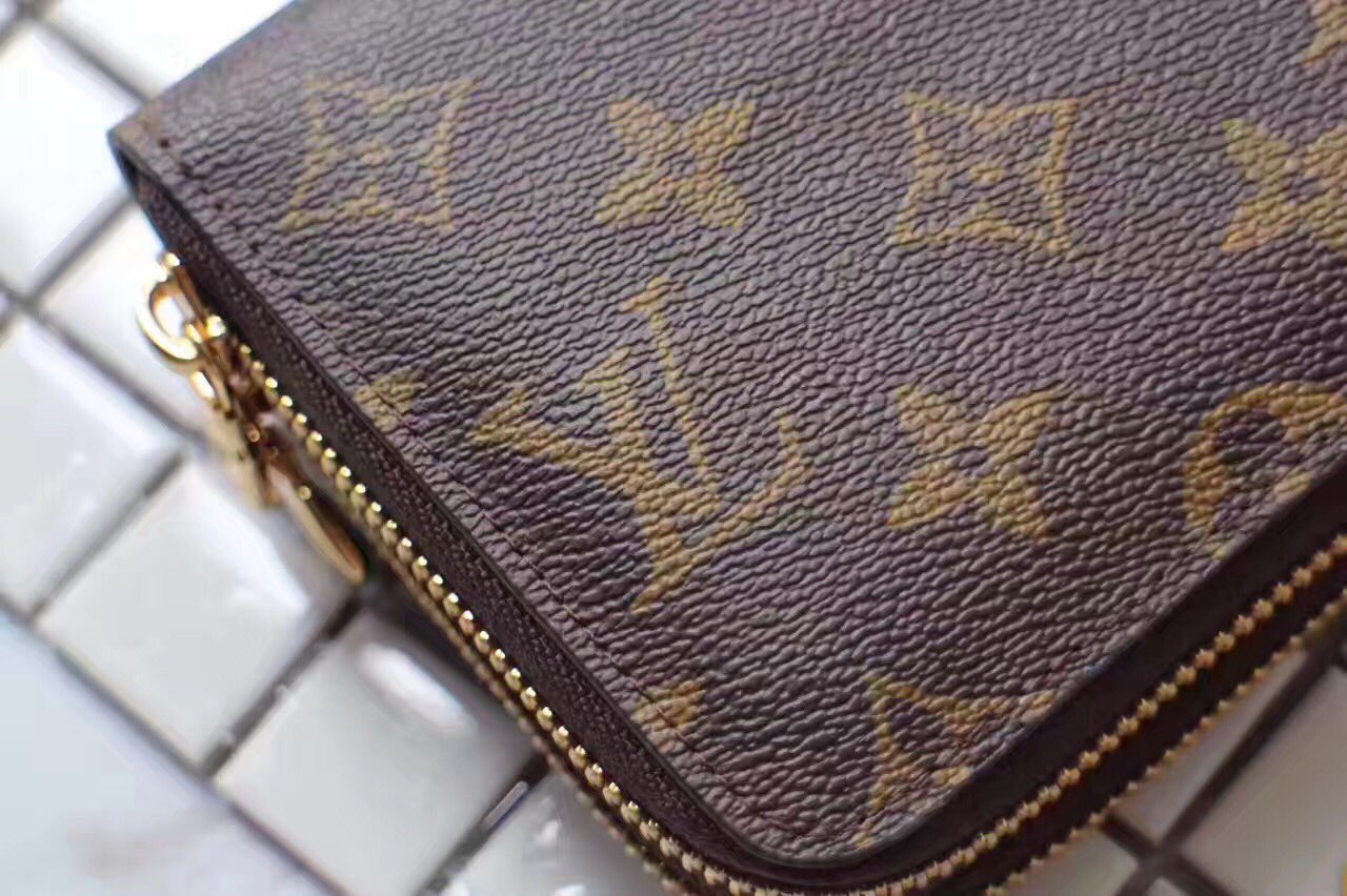 Louis Vuitton Monogram Canvas Double Zipper Wallet M61723