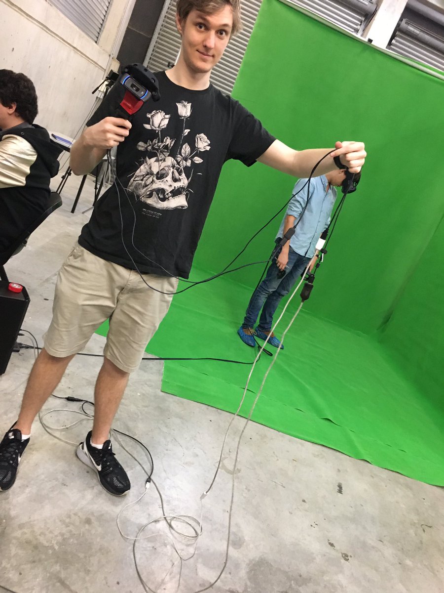 hyperfinestudio's tweet image. Testing out Mixed Reality for our trailer at @SAEInstituteAUS with the @htcvive #gamedev #indiedev #future