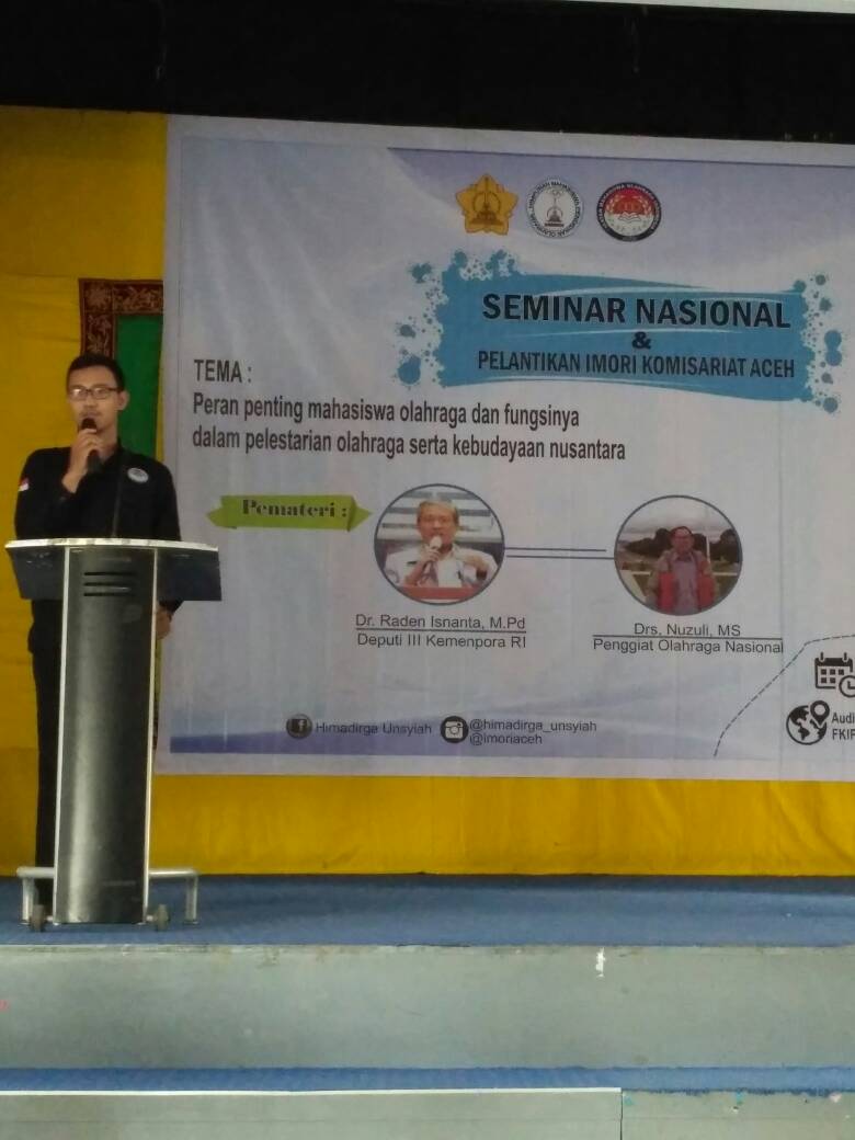 Sambutan ketua Umum IMORI periode 2016 -  2018 pada acara Seminar Nasional &amp;  Pelantikan IMORI Komisariat Aceh <a href="/krisnadesto/">Mochamad Krisna</a>