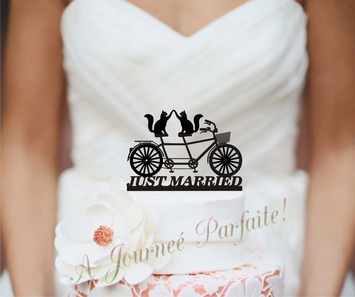 AJourneeParfait's tweet photo. Bicycle for Two, Just Married Wedding CakeTopper with Cats Silhouet… https://t.co/GrluG0OOWs #tablesigns #CatsTopper https://t.co/bTc5g0bwur