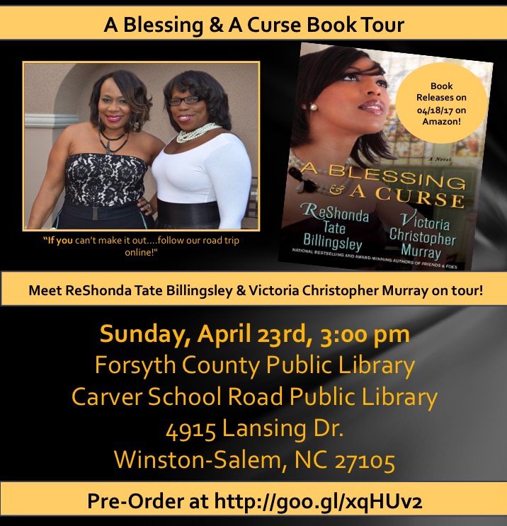 nynette1's tweet photo. @WinstonSalemNC, @downtownWS, @MyWinstonSalem - Join @ReShondaT & @VictoriaECM on Sunday, 04/23/17 @ 3pm.
#ABAAC @FCPublicLibrary #BGB https://t.co/vQeMOCCvZb