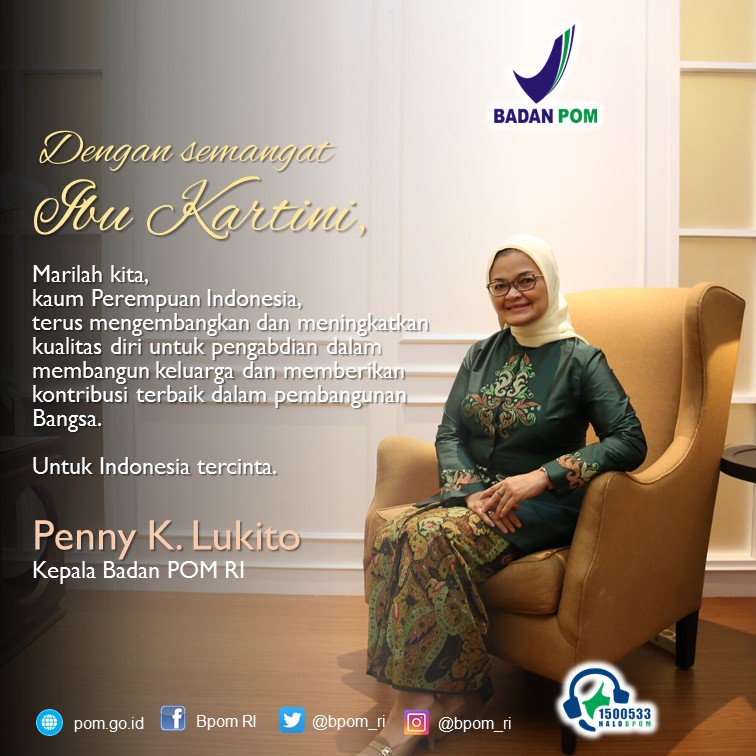 BPOM_Serang's tweet photo. Mari jalani hari dengan semangat Kartini.. 😀😀 https://t.co/rk5jkO6oSO