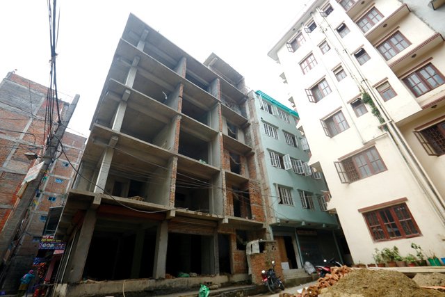 NepaliTimes's tweet photo. Gongabu is back to the #illegal #construction that resulted in so many fatalities here two years ago https://t.co/V8g7XXARIo #NepalQuake https://t.co/xI8OgfA5bP